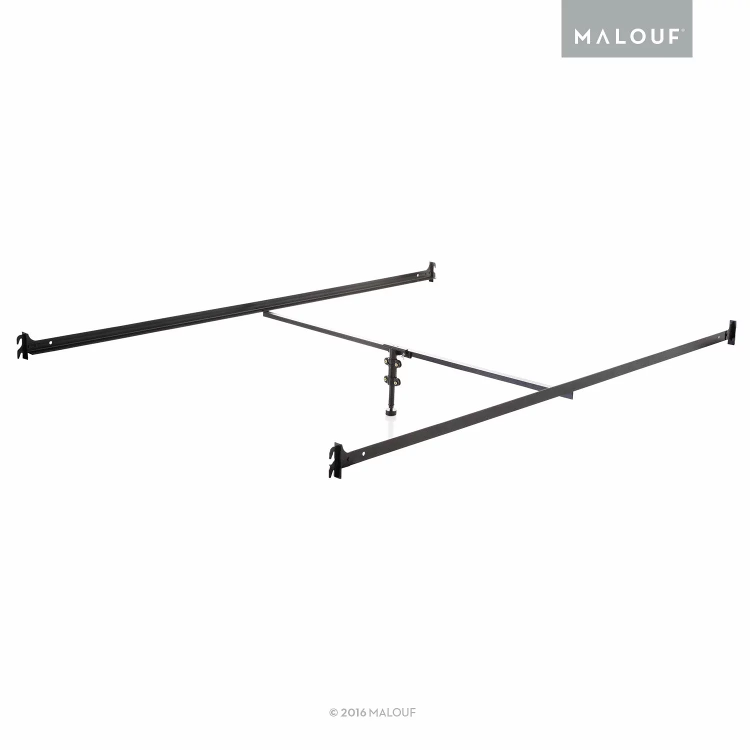 Malouf Structures 2 Pieces Hook-In Bed Rail System with Center Bar Support - Ships in Two Boxes