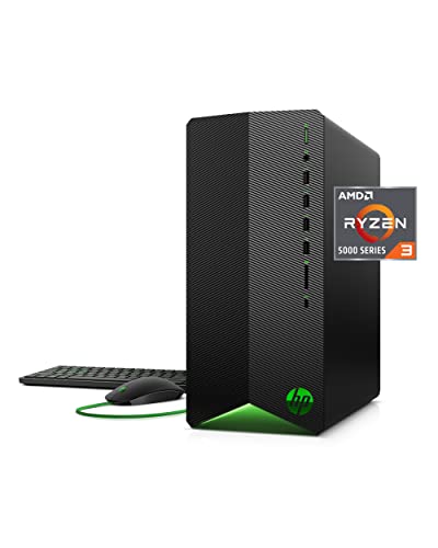 HP Pavilion Gaming Desktop Computer, AMD 6-Core Ryzen 5 5600G Processor(Beat i7-8700, Upto 4.4GHz), AMD Radeon RX5500 4 GB, 8GB RAM, 256GB PCIe NVMe SSD,Mouse and Keyboard, Win 10 Home