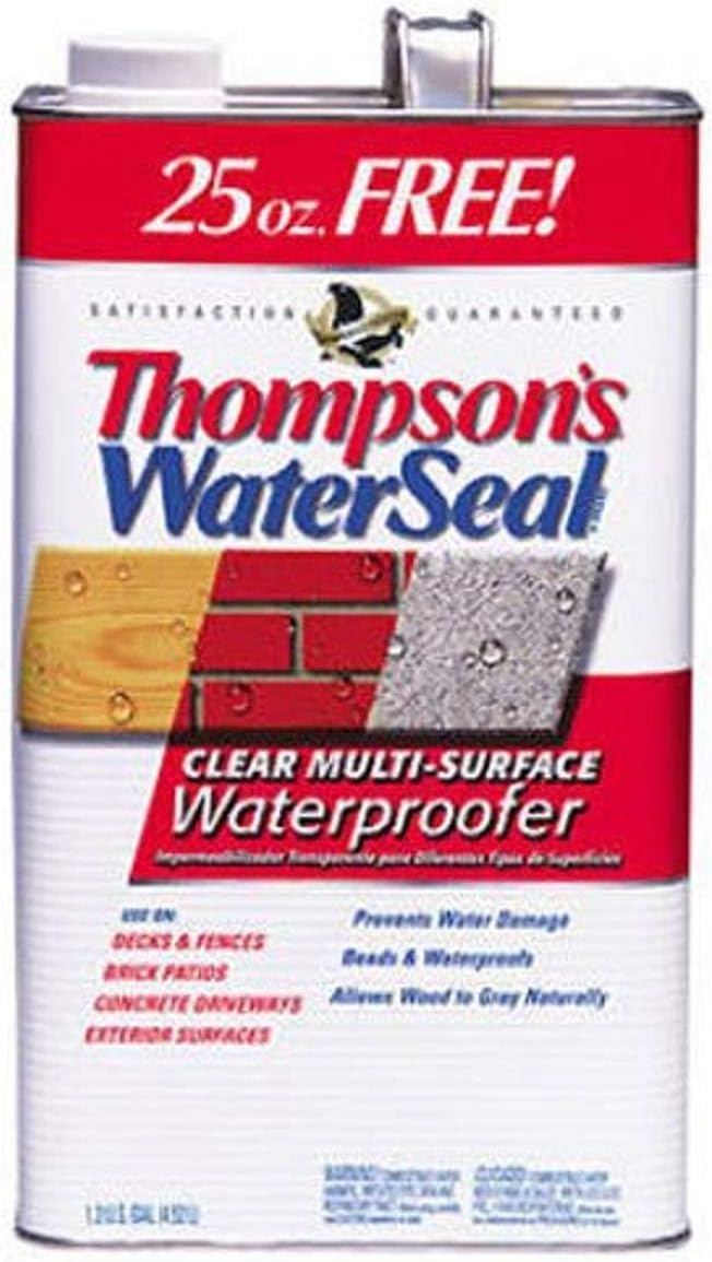 Thompsons Water Seal 24111 1.2-Gallon Clear Low VOC Water Sealer For Exterior Use