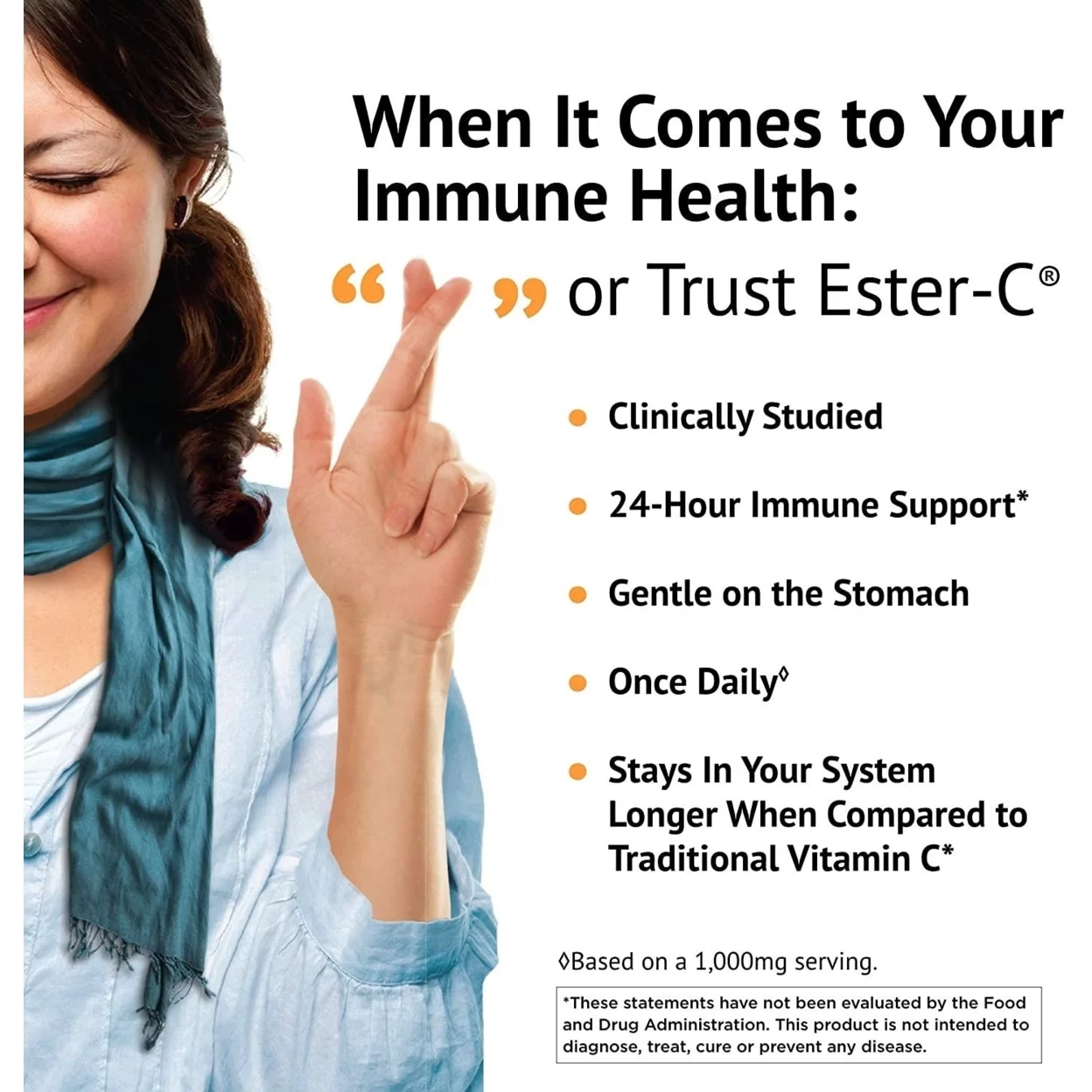 American Health Ester-C with Citrus Bioflavonoids 1000 mg Vegetarian Tablets, 180 Ct