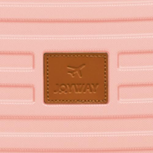 Joyway Carry On Luggage 20 Inch Expandable Suitcase with Spinner Wheel, 4 Piece Hard Shell Luggage Set with TSA Lock(White brown)