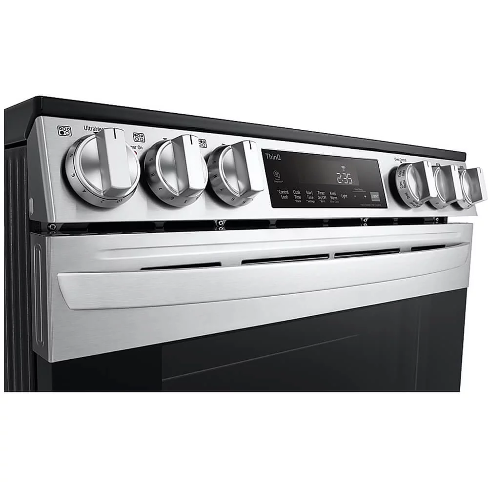 LG LSEL6333F 6.3 Cu. Ft. Stainless Smart Convection Electric Range with Air Fry & EasyClean