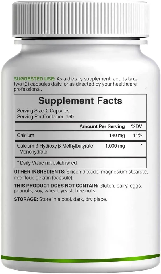 Strength HMB Supplements 1000mg Per Serving, 300 Capsules