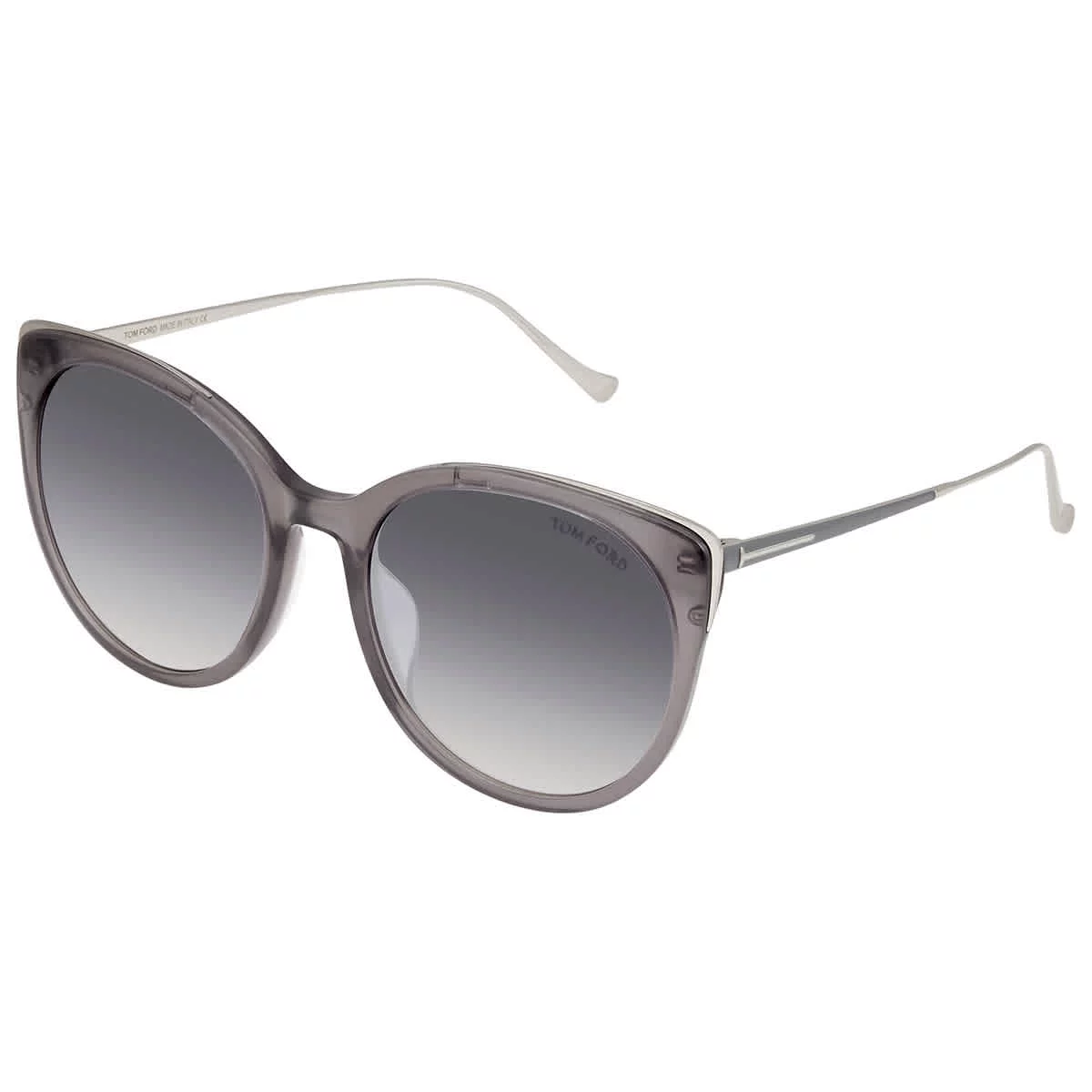 Tom Ford Grey Gradient Round Ladies Sunglasses FT0641-K 5820C