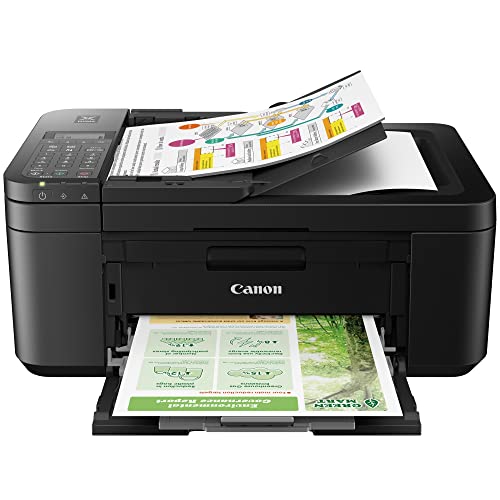 Canon PIXMA TR4720 All-in-One Wireless Printer Home use, with Auto Document Feeder, Mobile Printing and Built-in Fax, White