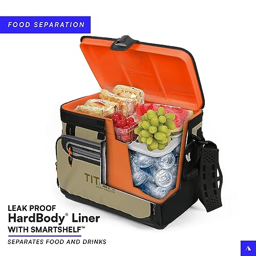 Titan Deep Freeze Coolers - Zipperless Hardbody Cooler - Deep Freeze Insulation, HardBody Liner, and SmartShelf