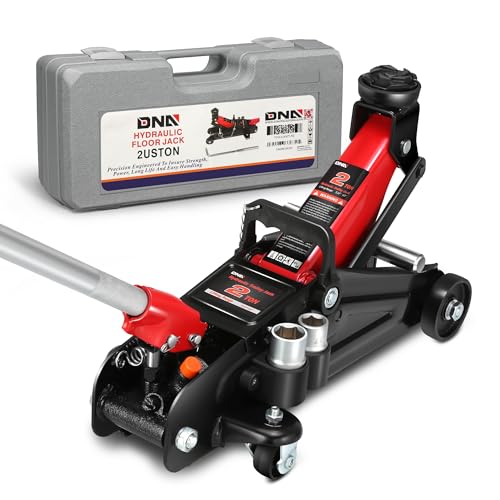 DNA MOTORING TOOLS-00234 Low Profile Hydraulic Trolley Service/Floor Jack, 2 Ton (4000 lbs) Capacity, Lifting Range 5.1