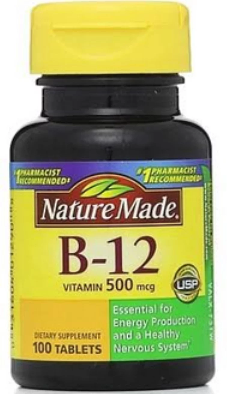 Nature Made Vitamin B-12 500 mcg Tablets 100 ea (Pack of 2)
