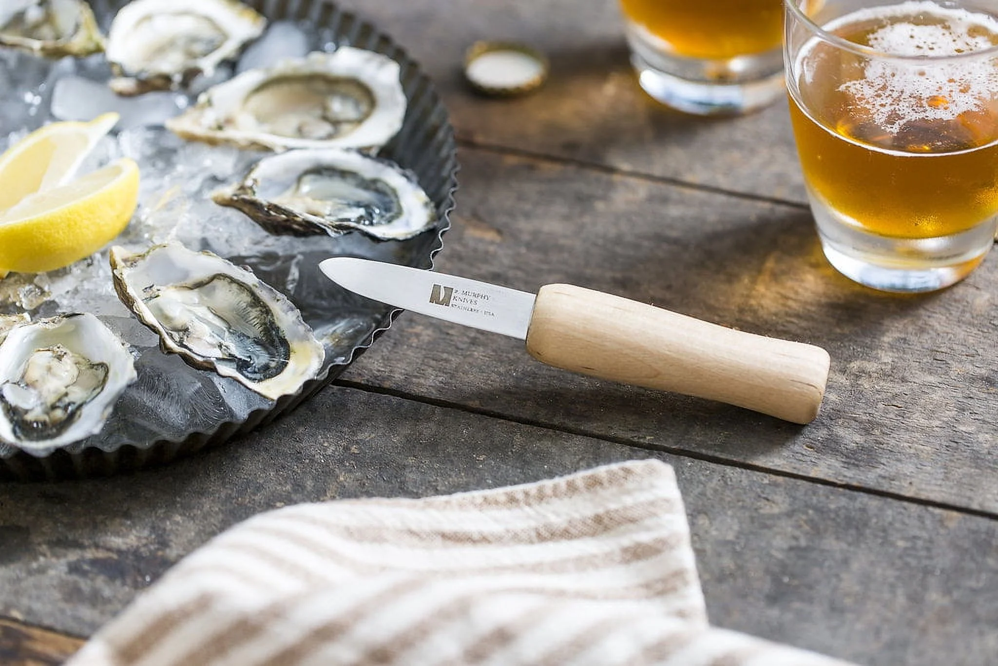 R Murphy/Ramelson New Haven Oyster Knife Shucker (Regular) - Shucking Clamming Seafood - Made in the USA