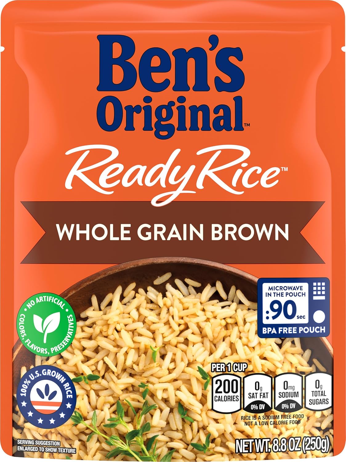 Ben'S Original, Ready Rice Wholegrain Brown, 8.8 Ounce