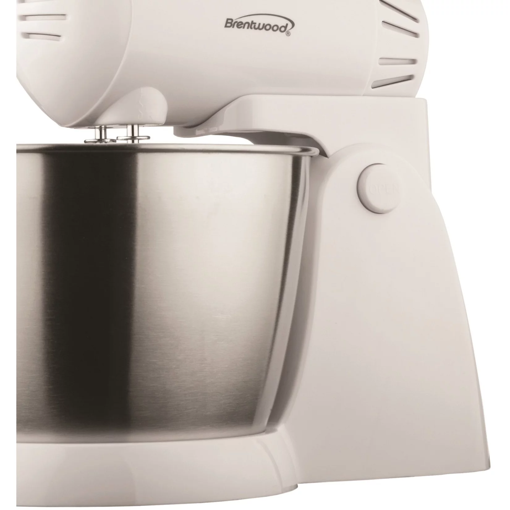 Brentwood 5 Speed Stand Mixer with Stainless Steel Bowl in White (SM-1152)