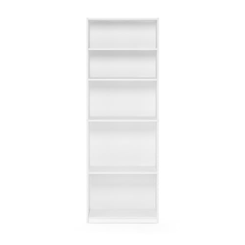 FURINNO JAYA Simply Home 5-Shelf Bookcase, 5-Tier, Black