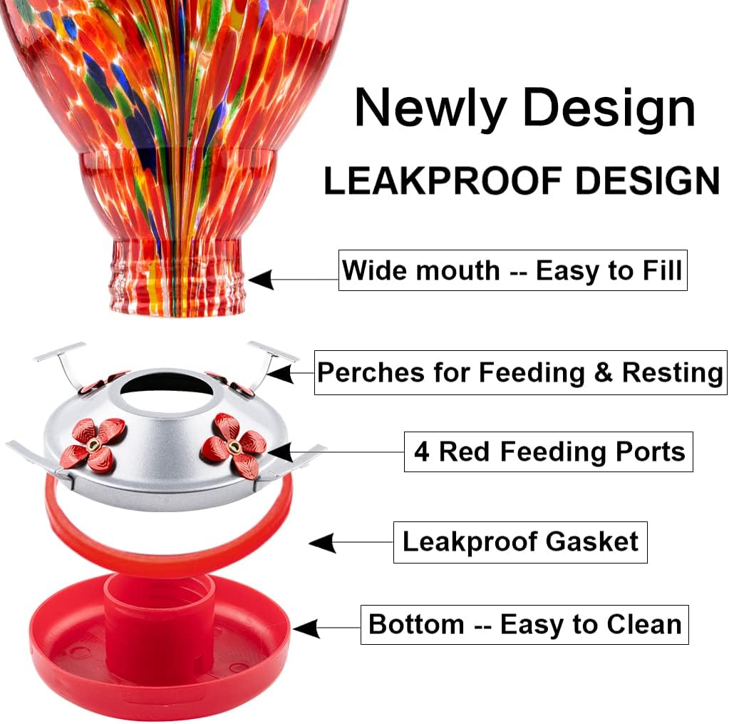 6 Pack Hummingbird Feeder Bottom Replacement Parts Base Set includes Feeder Base, 1 Pcs Replacement Seal Rings, 2 PCS Moat Hook and 2 Pcs Brushes