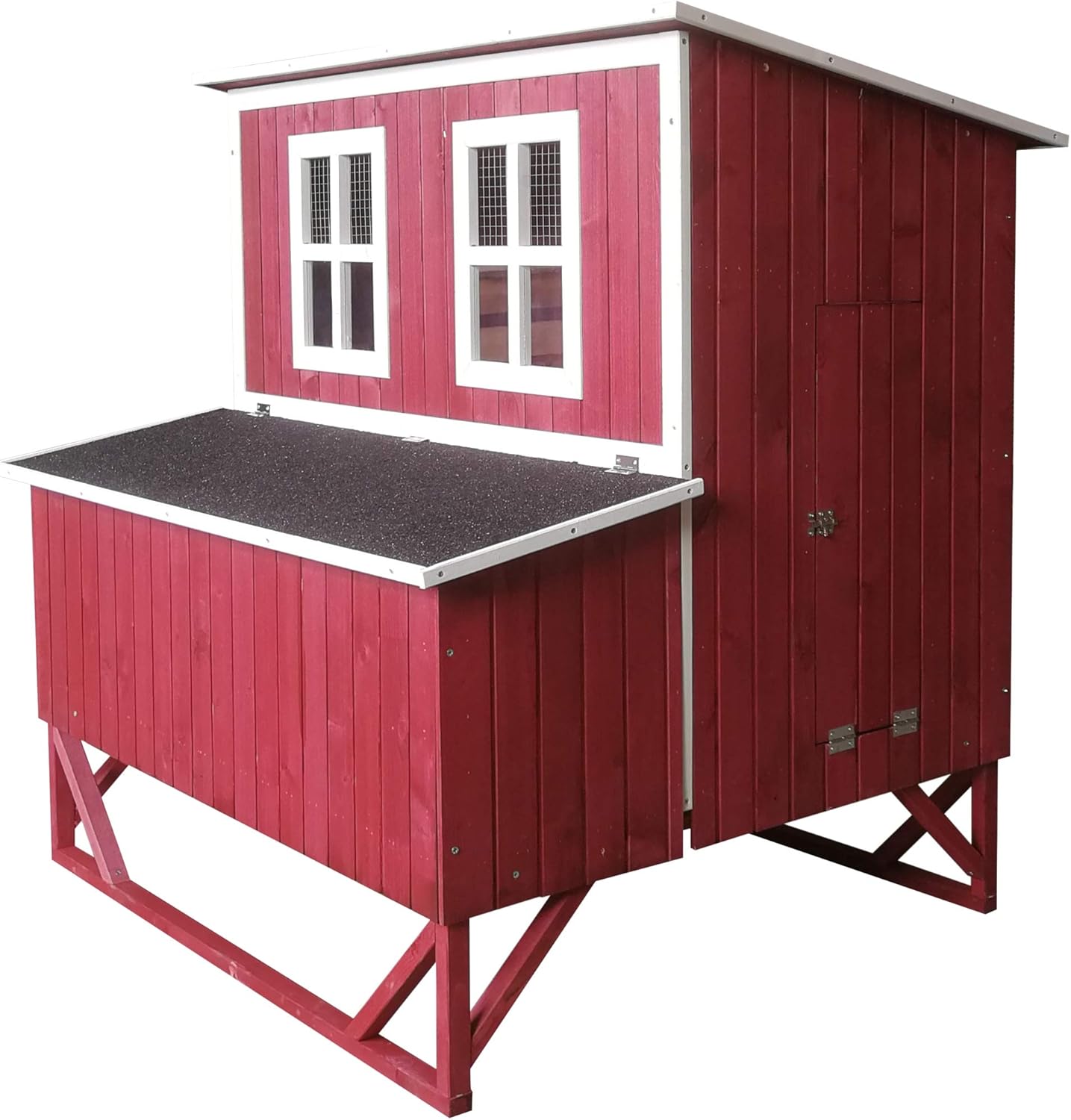 Large Wood Backyard Chicken Coop Hen House 4-8 Chickens w 4 nesting box New