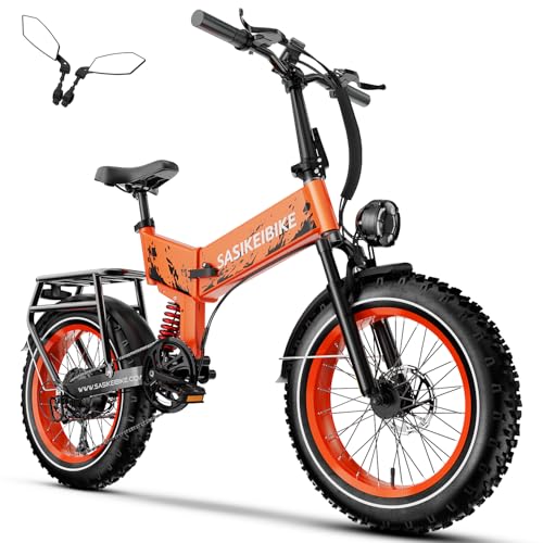 1500W Folding Electric Bike for Adults Full Suspension,52v 20AH Electric Dirt Bike with 20