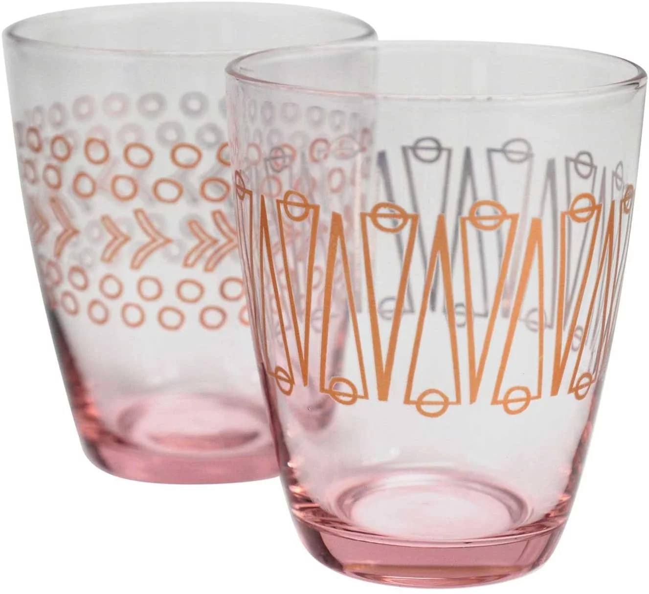 Plum and Punch Pink Stemless Wine Glass Set of 2, 10.5 oz. Pink, Wine