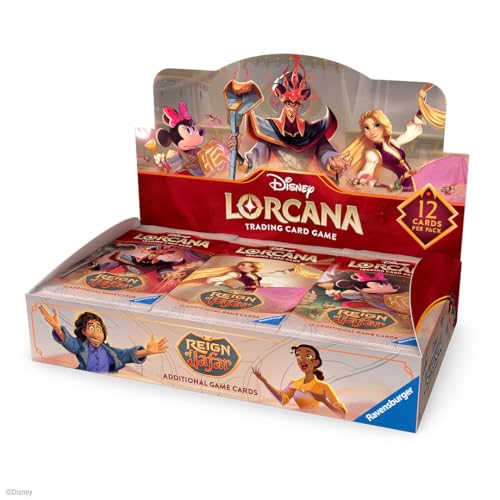 Ravensburger Disney Lorcana TCG: Reign of Jafar Booster Pack Display | 24 Packs with 12 Trading Cards Each | Ideal for Collectors & Disney Fans | Suitable for Ages 8+