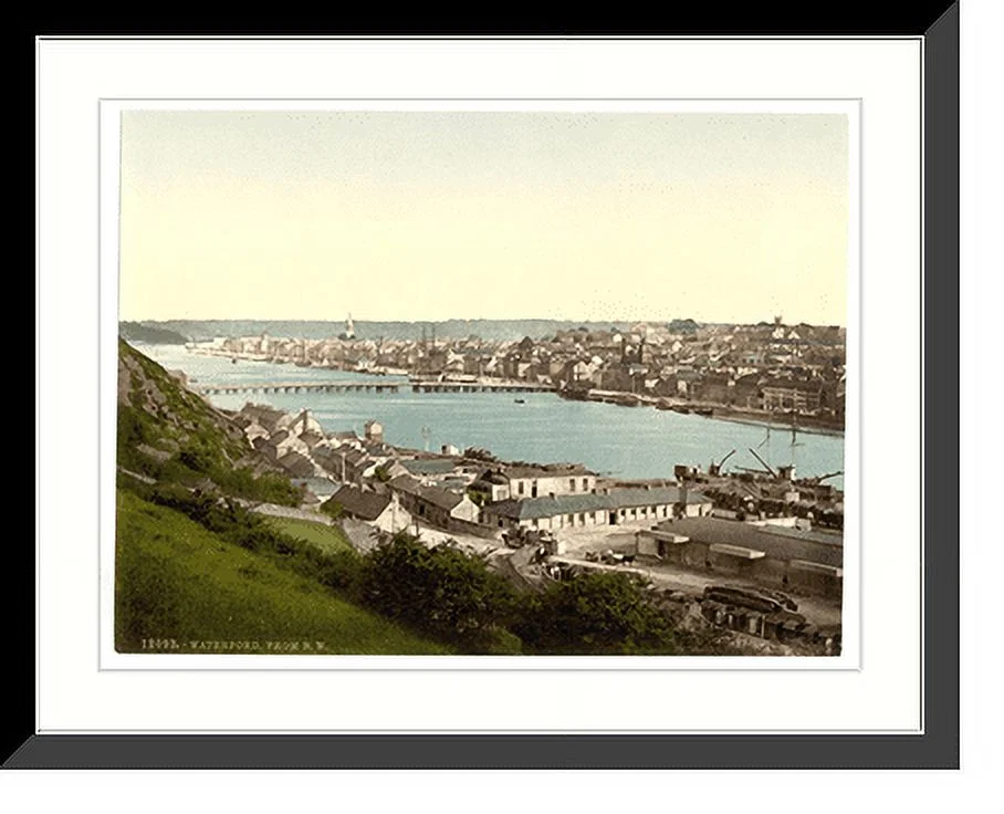 Historic Framed Print, From Northwest. Waterford. Co. Waterford Ireland, 17-7/8