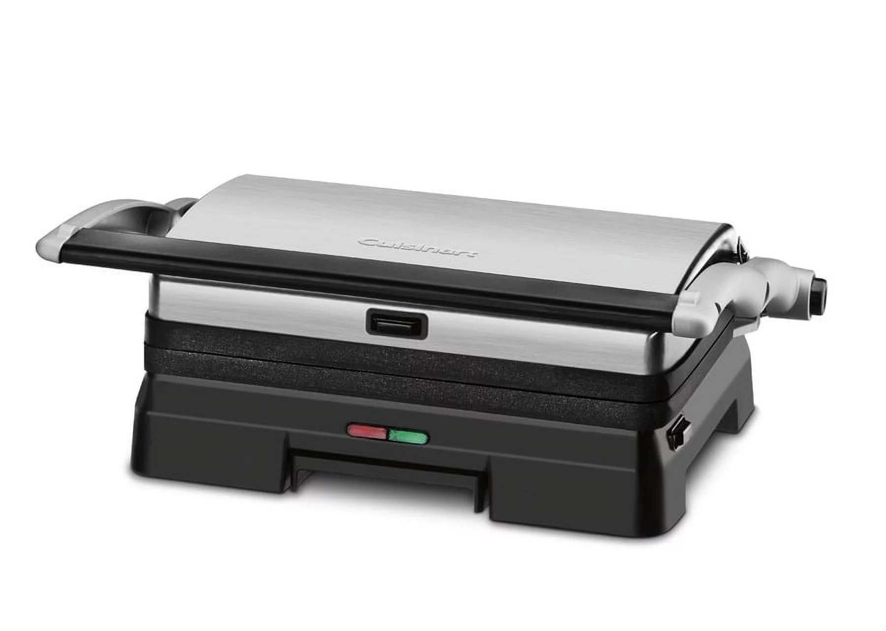 Cuisinart Electric Griddler 3-in-1 Grill and Panini Press with Large Double Cooking Surface, Dishwasher Safe Plates with Adjustable Front Feet