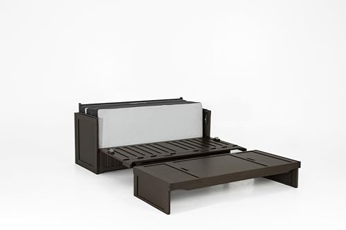 NIGHT & DAY Furniture Murphy Cube Cabinet Bed (White, Queen)