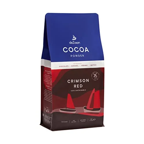 deZaan Holland Crimson Red Dutched Cocoa Powder, 22-24% Fat, Finest Dutch Quality Since 1911