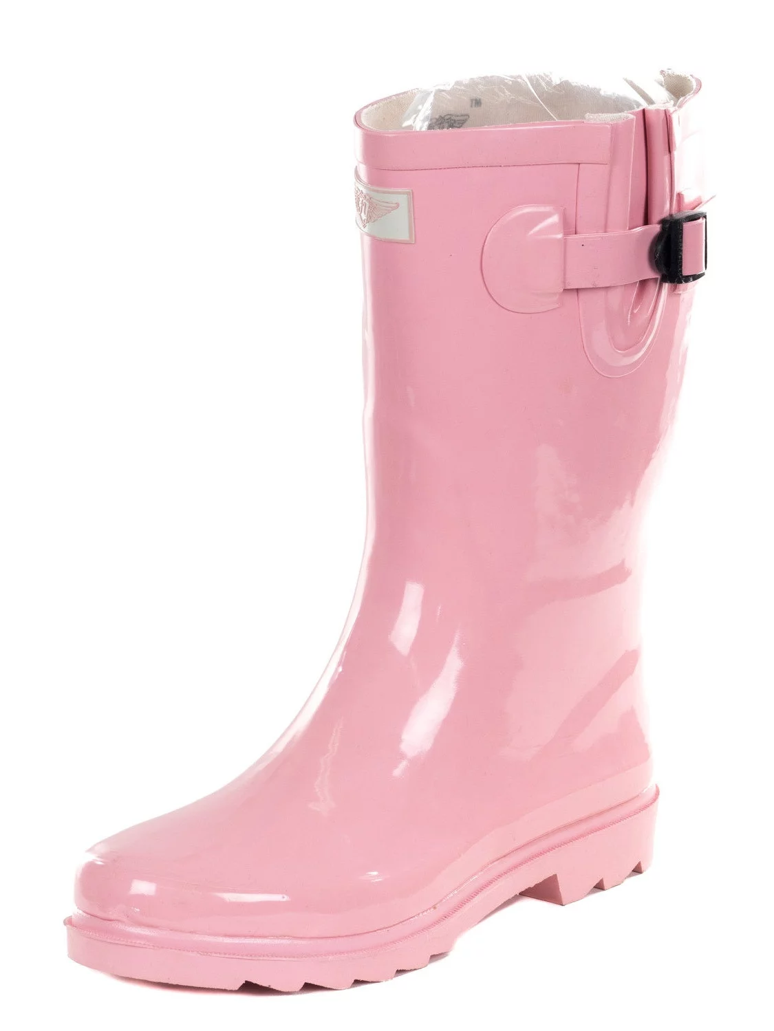 Forever Young Women's Pink Rubber 11-inch Mid-calf Rain Boots 6