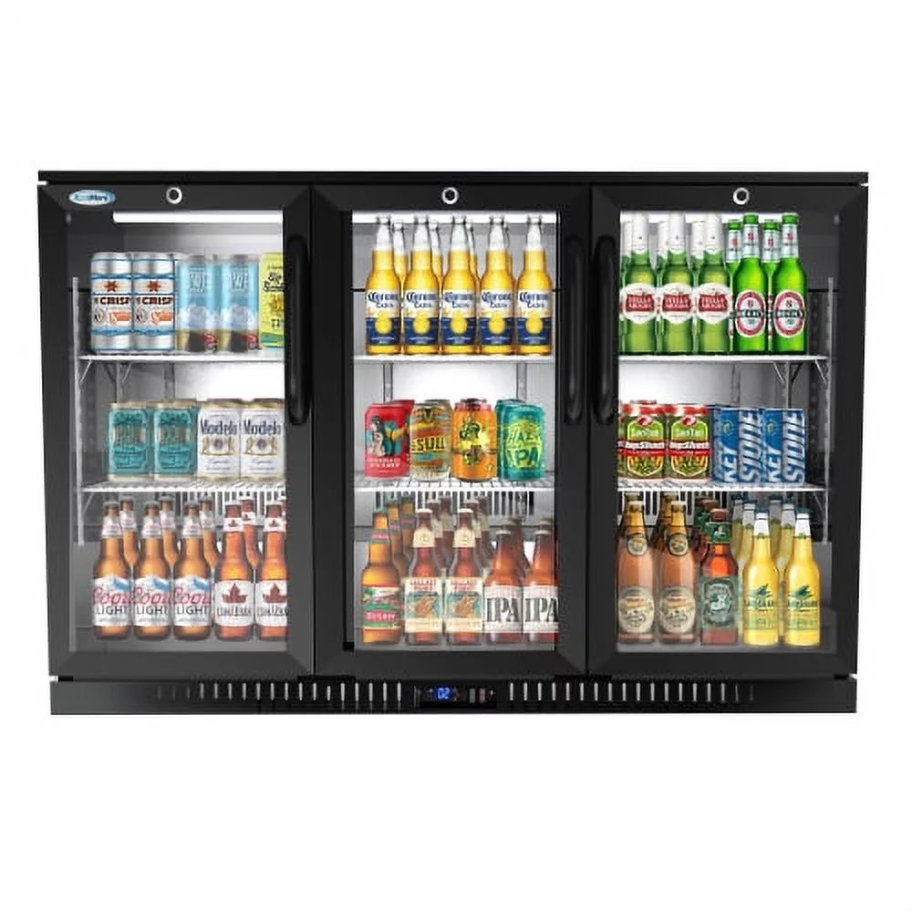 53 in. Three-Door Back Bar Refrigerator - 11 Cu Ft. BC-3DSW-BK