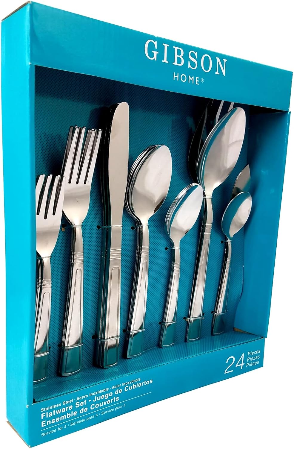Gibson Home Flatware, 24 Piece Set, Silver