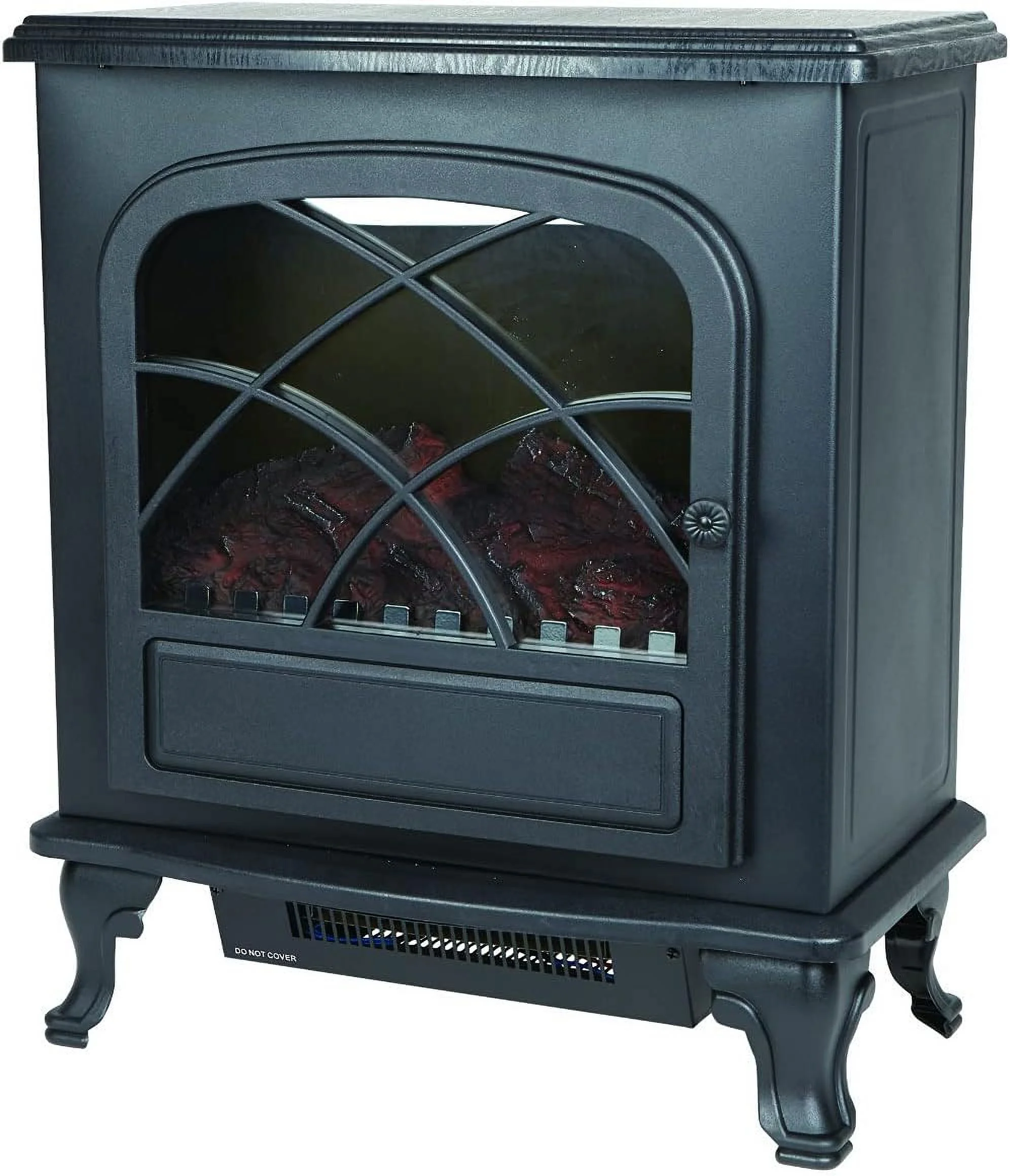 Infrared Electric Fireplace Stove Heater With - L21.26 X W11.15 X H26.77 Hes, Black