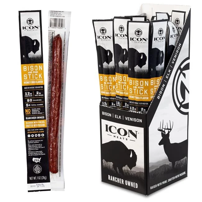 Midwest Distribution 129160 Icon 1 oz BBQ Bison Stick, Case of 24