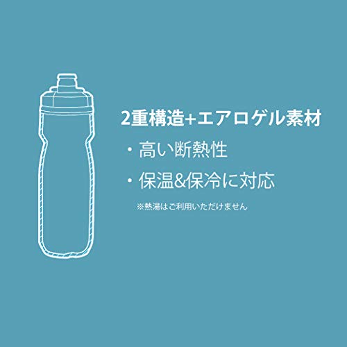 CamelBak Podium Chill Bike Insulated Squeeze Water Bottle Navy Stripe, 24oz