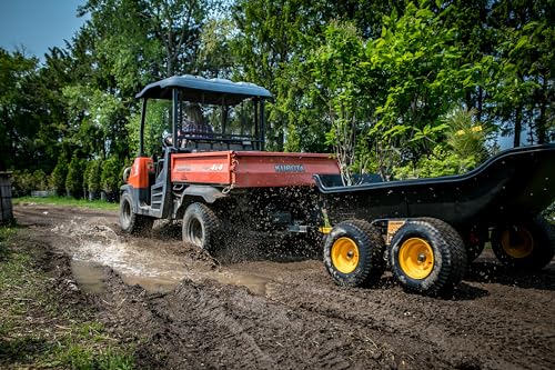 Polar TA1500 Tandem Axle Utility Trailer – 22 Cu. Ft. ATV/UTV Hauling Trailer with 1500 lb. Capacity – Rugged Rubber Wide Track Tires – Model 8262