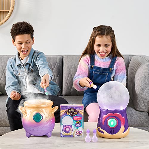 Magic Mixies Magical Misting Crystal Ball with Interactive 8 inch Blue Plush Toy and 80+ Sounds and Reactions