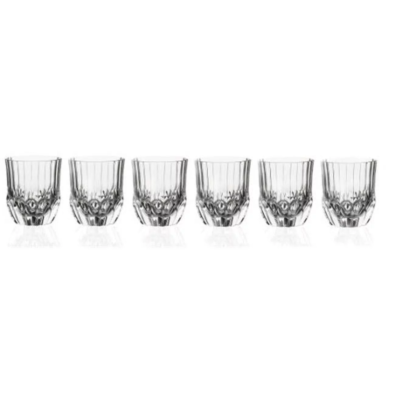 Lorenzo Import  RCR Adagio Crystal Double Old Fashioned Set - Clear - Double Old Fashioned