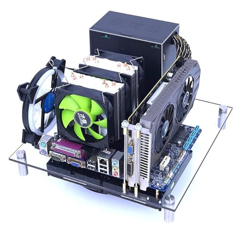 PC Open Chassis Computer Heat Dissipation Case Acrylic ATX MATX ITX Motherboard Test Bench Platform DIY Computer Case with Metal Switch