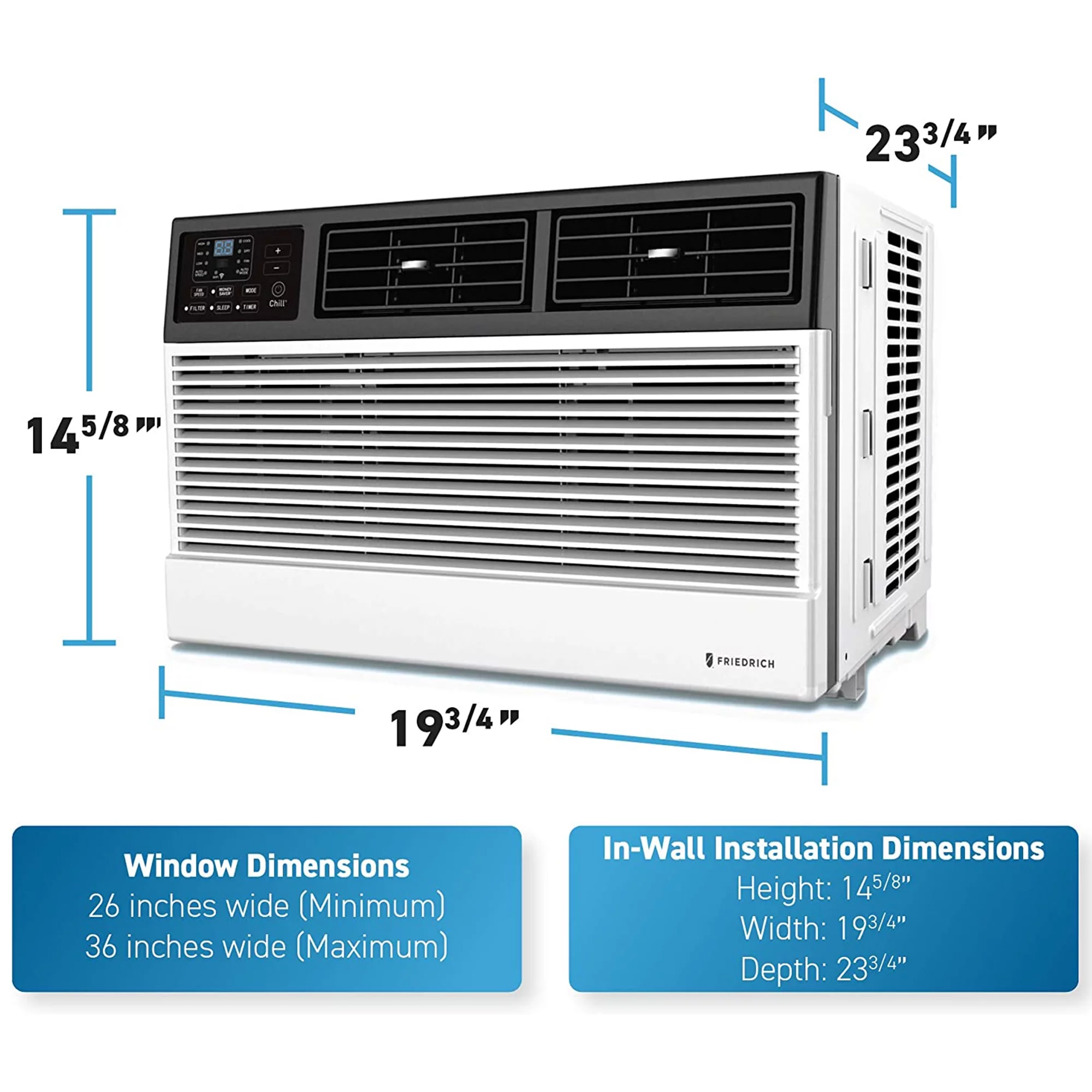 Friedrich Chill Premier Wi-Fi Controlled Air Conditioner Window Unit, White