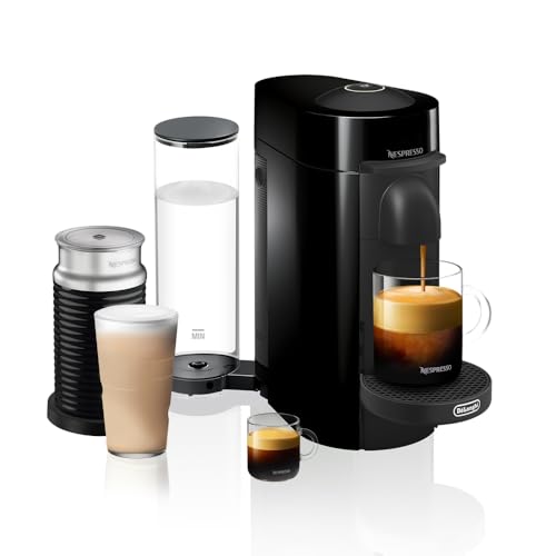 Nespresso Vertuo Plus Coffee and Espresso Maker by De'Longhi, Grey with Aeroccino Milk Frother