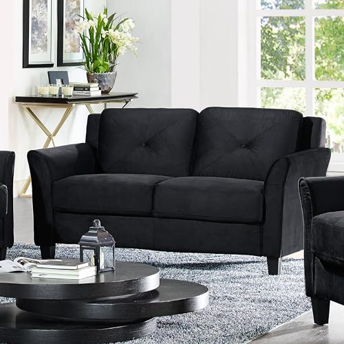 Lifestyle Solutions Harrington Loveseat, Black