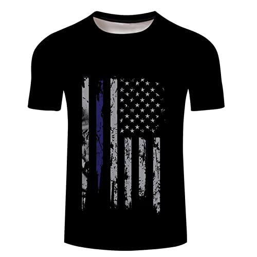 America Flag Patriotic Shirts Digital Printing Casual Basic Tee Tops Mens Tshirts Graphic Men America Flag Men Men