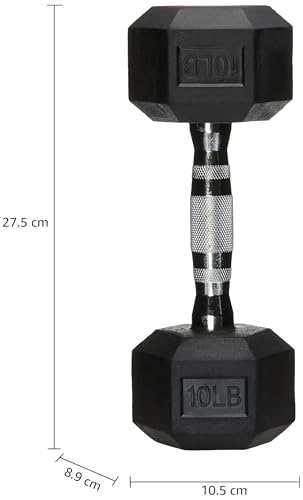 Amazon Basics Rubber Hex Dumbbell Hand Weight