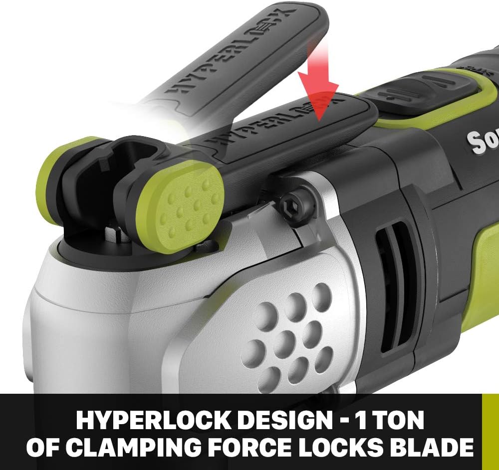 Rockwell RK5142K 4.0 Amp Sonicrafter F50 Oscillating Multi-Tool, with Variable Speed, Hyperlock Clamping, Vibrafree Technology, and Universal Fit System, 33-Piece Kit with Case