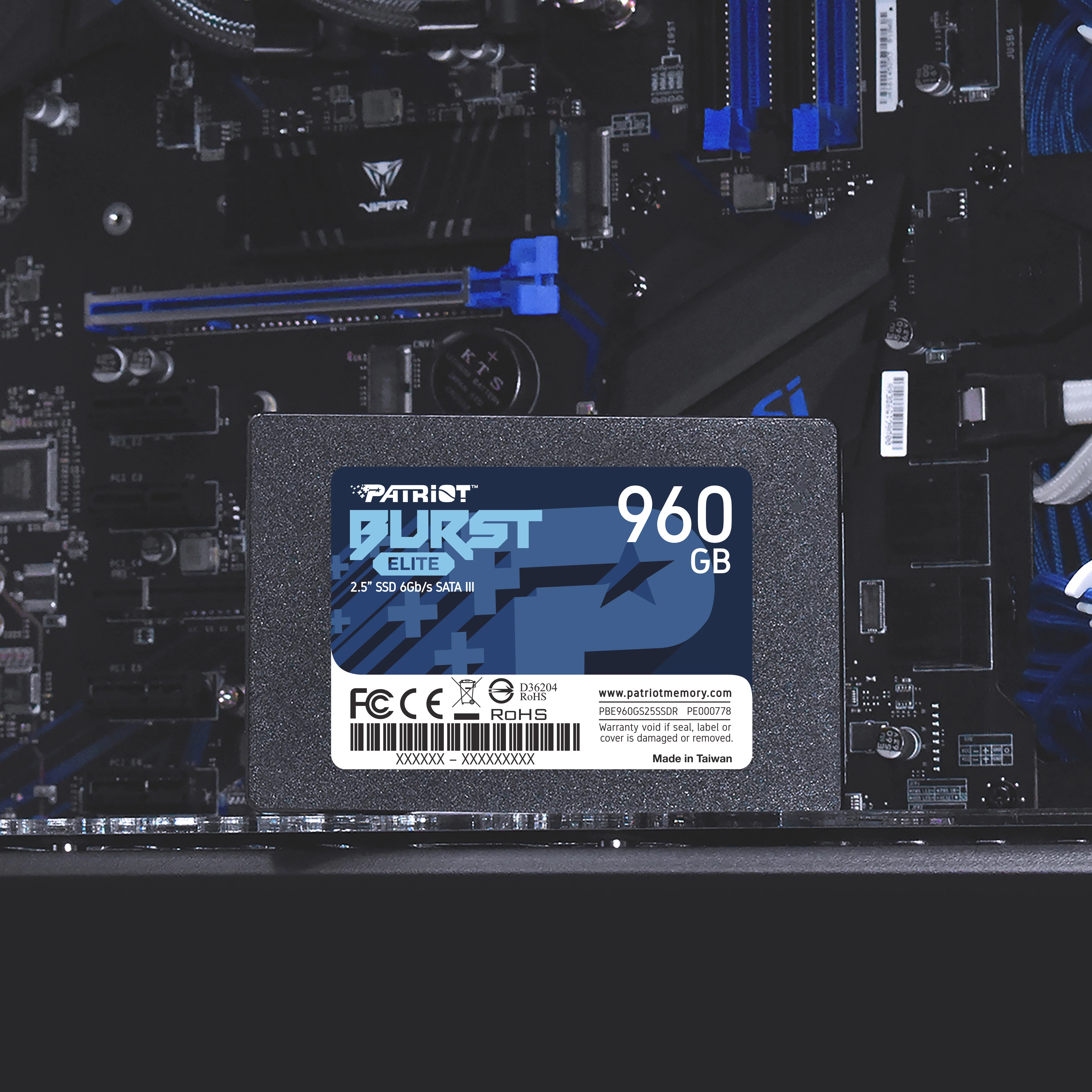 Patriot Burst Elite 960GB Internal SSD - SATA 3 2.5