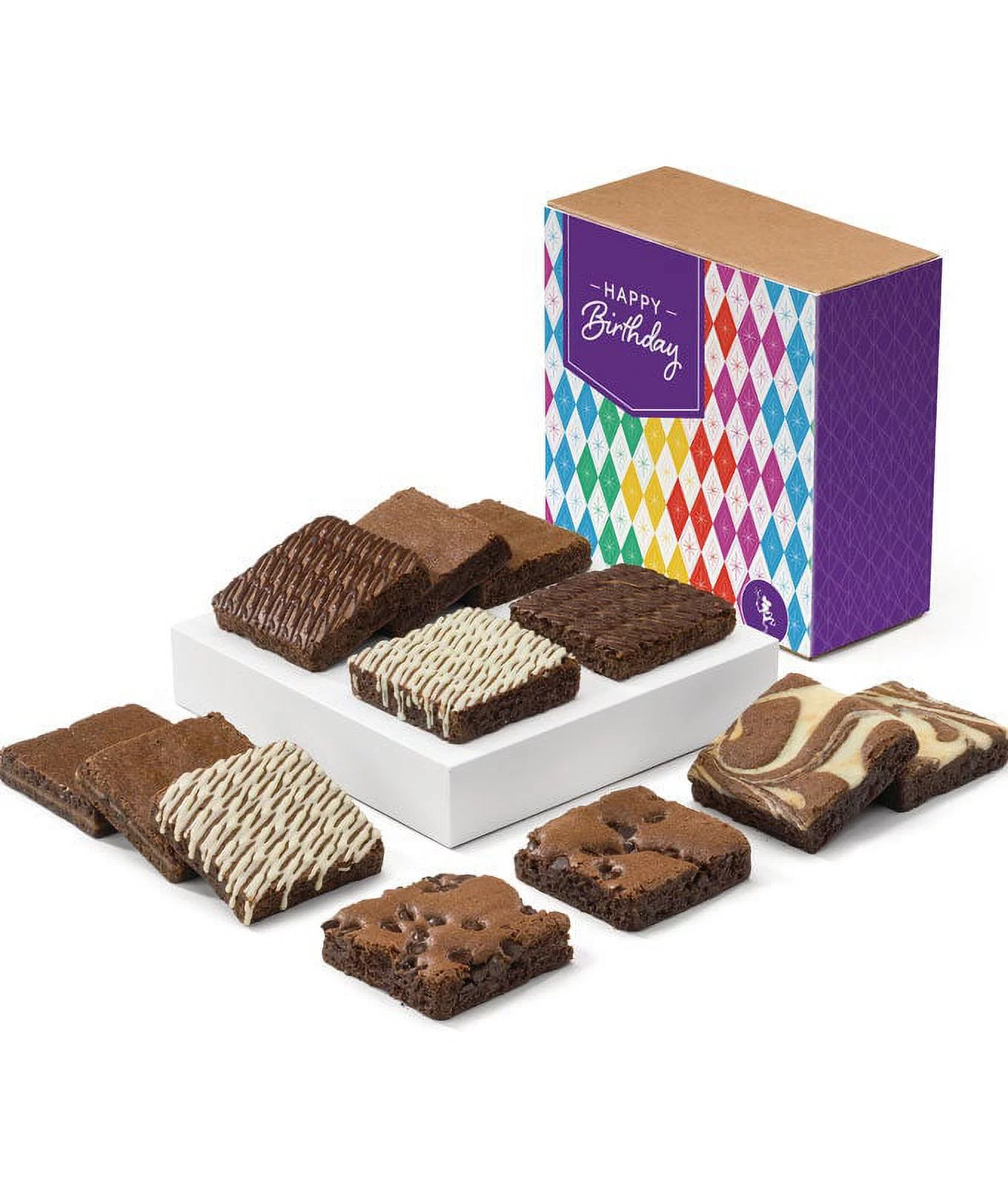 From You Flowers - Happy Birthday Nut-Free Two Dozen Fairytale Brownie Morsels