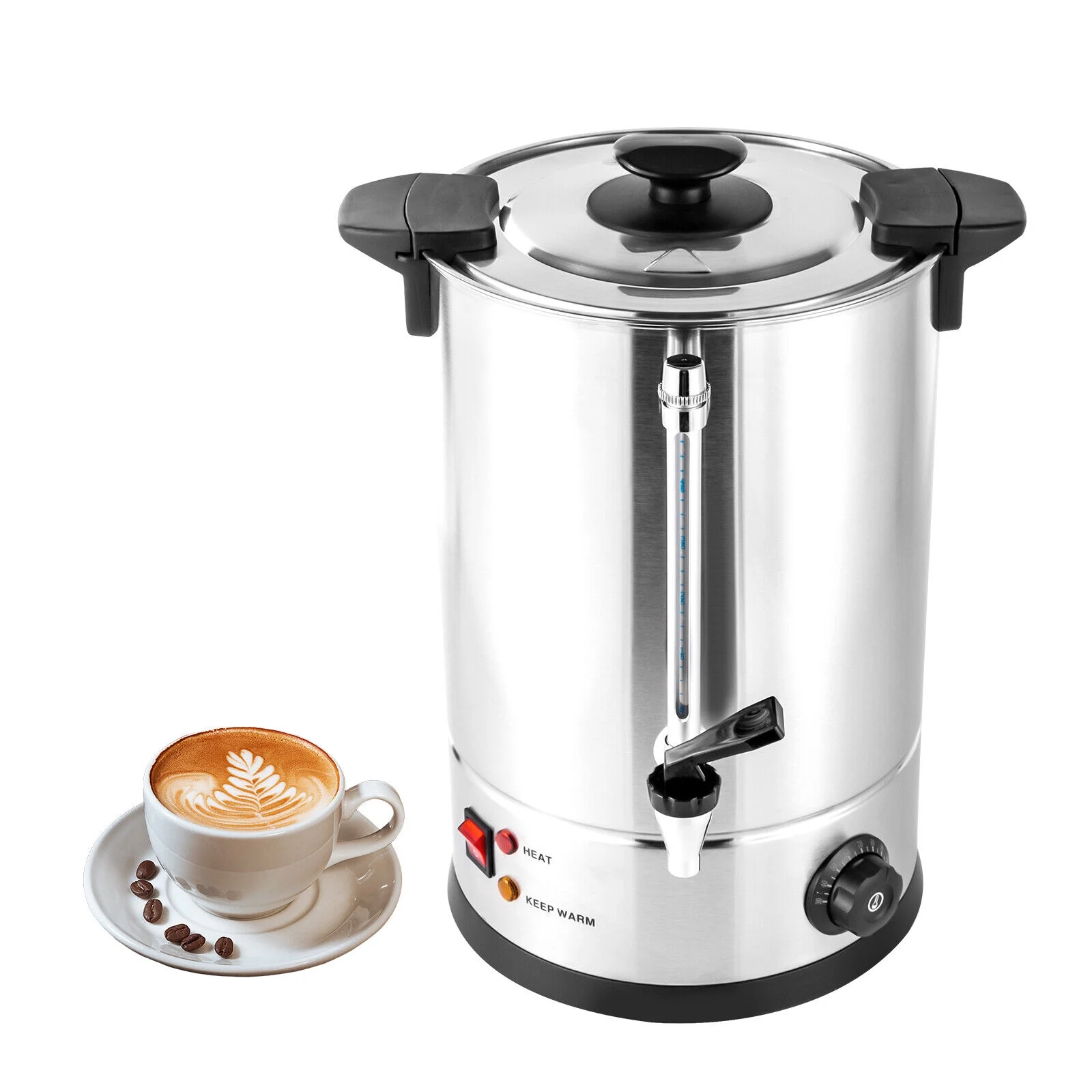 Miumaeov Commercial Grade Stainless Steel 12L Coffee Urn Coffee Maker Hot Water Urn Home