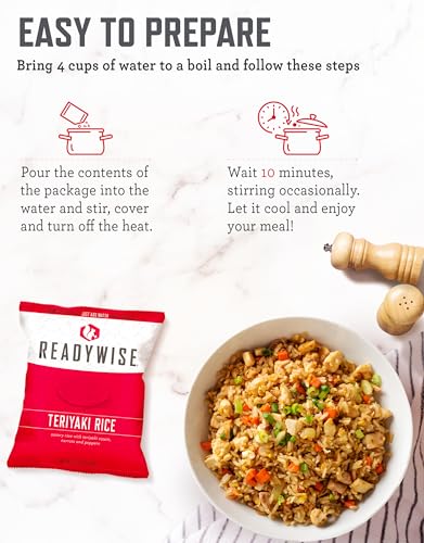 ReadyWise 7 Day Emergency Food Supply – 60 Servings Grab Bag, Camping Essentials, Freeze Dried Survival Food Kit & Dehydrated Meals, Prepper Bug Out Bag & Hurricane Supplies, up to 25 Year Shelf Life