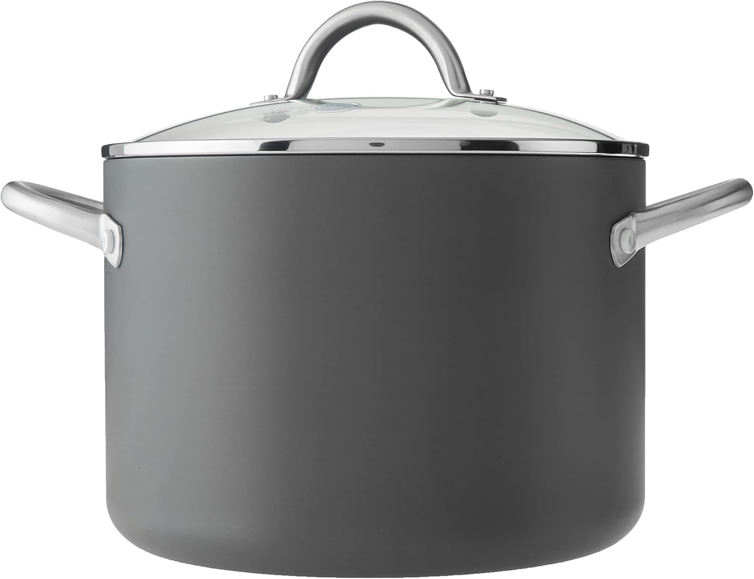 GreenPan Lima Hard Anodized Healthy Ceramic Nonstick 8QT Stock Pot with Lid, PFAS-Free, Oven Safe, Gray