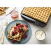 KRUPS Stainless Steel 4 Slice Belgian Waffle Maker with Removable Plates