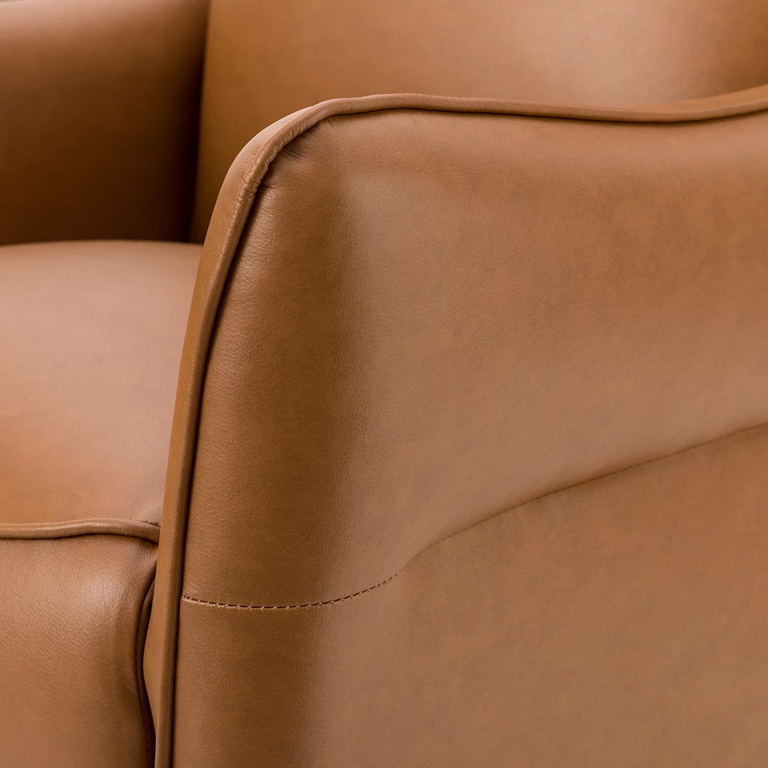 Faux Leather Upholstered Accent Chair Set of 2 Tufted Armchair Lounge Sofa Wood Legs Living Room Office Camel