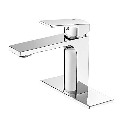 VOTON Vessel Sink Faucet Matte Black Tall Bathroom Faucet Single Handle Vanity Bathroom Sink Faucet 1 Hole Basin Mixer Tap with Water Supply Hose and Pop Up Sink Drain