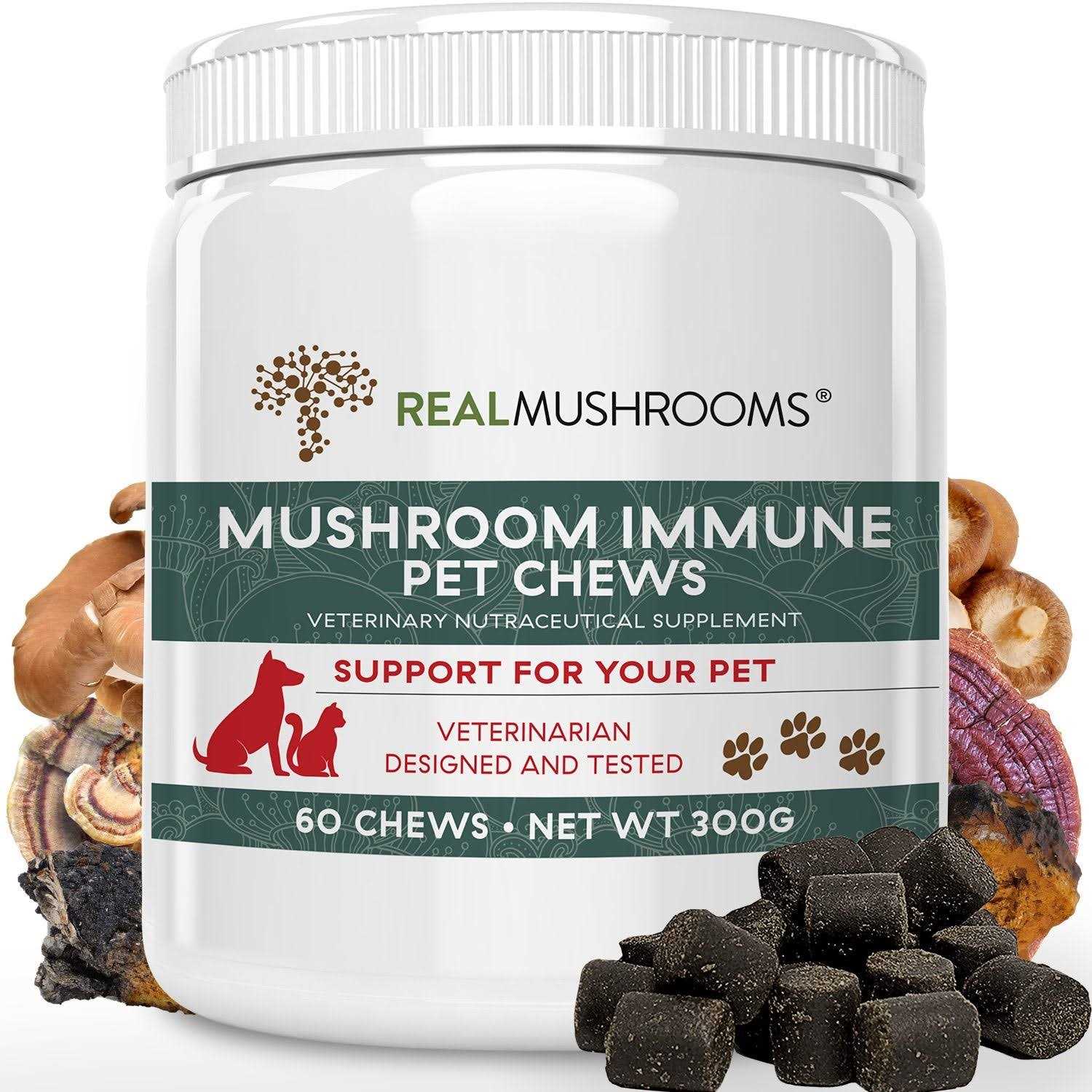 Real Mushrooms Mushroom Immune Pet Chews - Pet Supplies online store